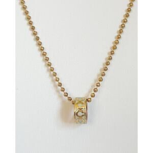 COACH Womens Signature Enamel Necklace